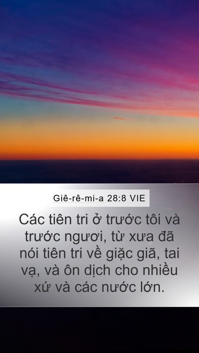 Giê-rê-mi-a 28:8 VIE Bible Verse Image