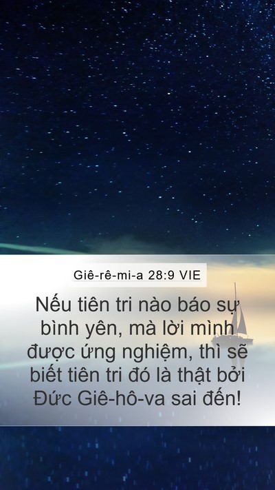 Giê-rê-mi-a 28:9 VIE Bible Verse Image