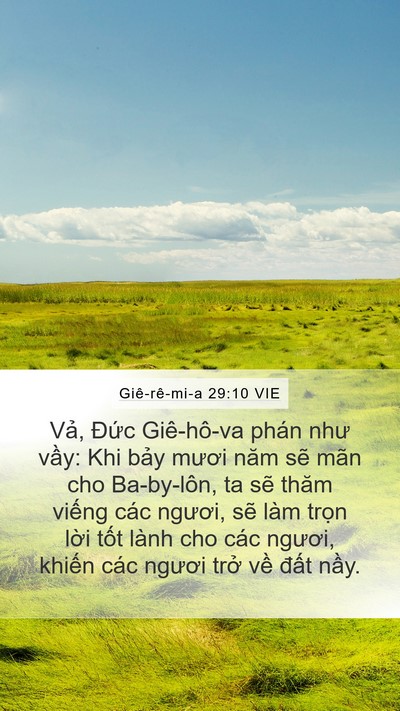 Giê-rê-mi-a 29:10 VIE Bible Verse Image
