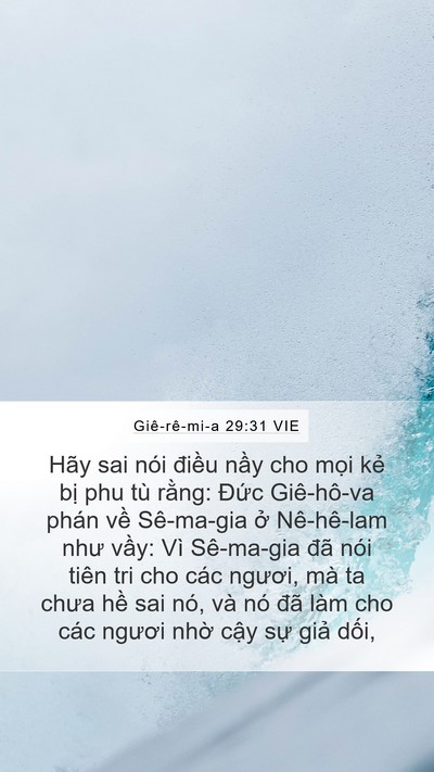 Giê-rê-mi-a 29:31 VIE Bible Verse Image