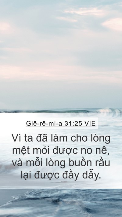 Giê-rê-mi-a 31:25 VIE Bible Verse Image