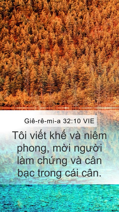 Giê-rê-mi-a 32:10 VIE Bible Verse Image