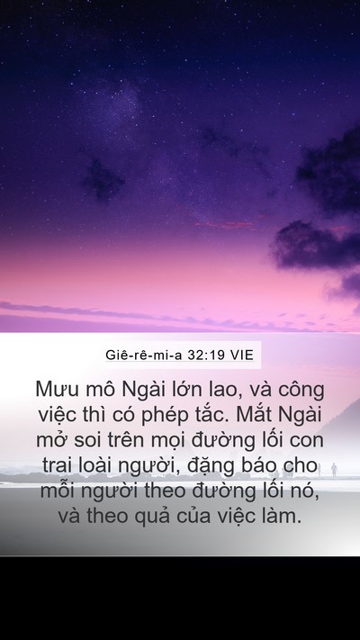 Giê-rê-mi-a 32:19 VIE Bible Verse Image
