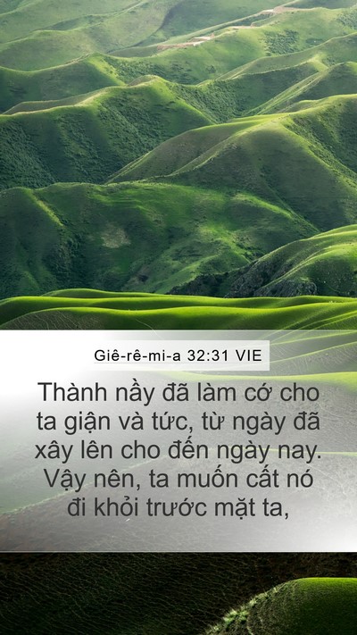 Giê-rê-mi-a 32:31 VIE Bible Verse Image