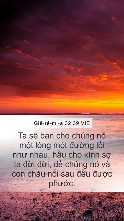 Giê-rê-mi-a 32:39 VIE Bible Verse Image