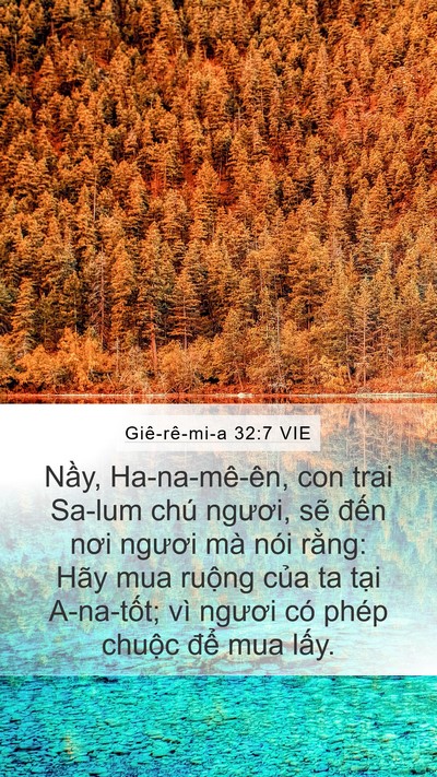 Giê-rê-mi-a 32:7 VIE Bible Verse Image