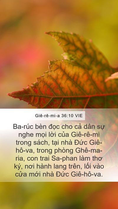 Giê-rê-mi-a 36:10 VIE Bible Verse Image