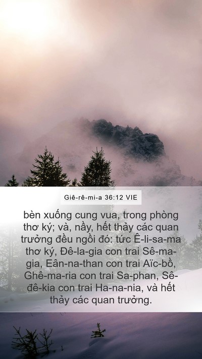 Giê-rê-mi-a 36:12 VIE Bible Verse Image
