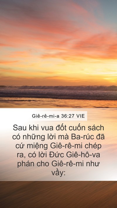 Giê-rê-mi-a 36:27 VIE Bible Verse Image