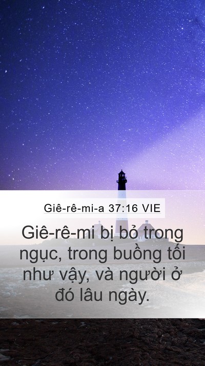 Giê-rê-mi-a 37:16 VIE Bible Verse Image
