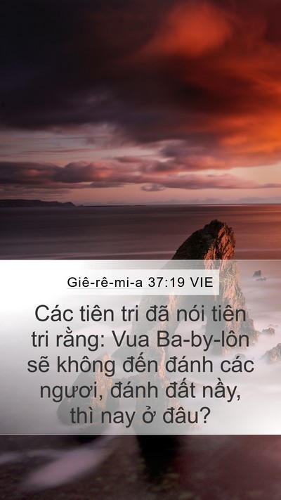 Giê-rê-mi-a 37:19 VIE Bible Verse Image