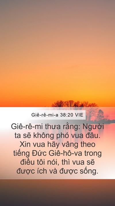 Giê-rê-mi-a 38:20 VIE Bible Verse Image