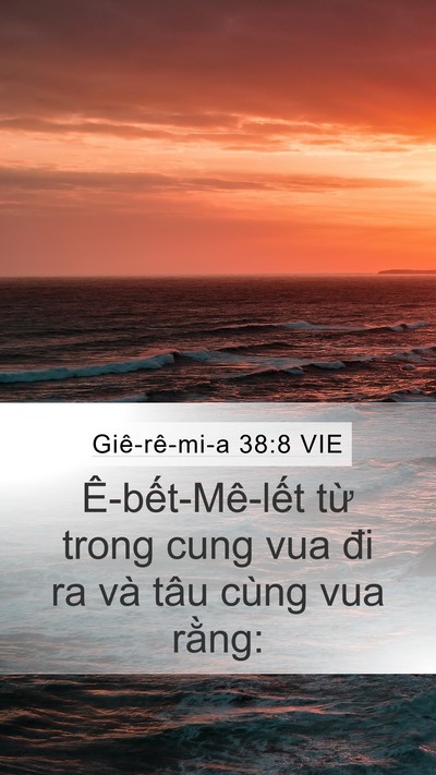 Giê-rê-mi-a 38:8 VIE Bible Verse Image