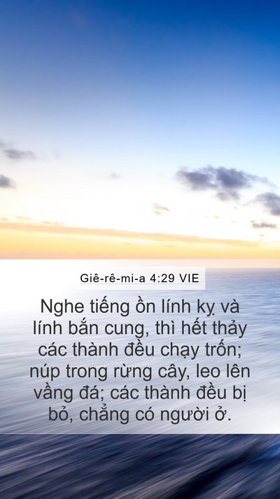 Giê-rê-mi-a 4:29 VIE Bible Verse Image