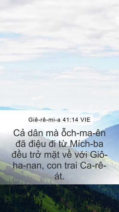 Giê-rê-mi-a 41:14 VIE Bible Verse Image