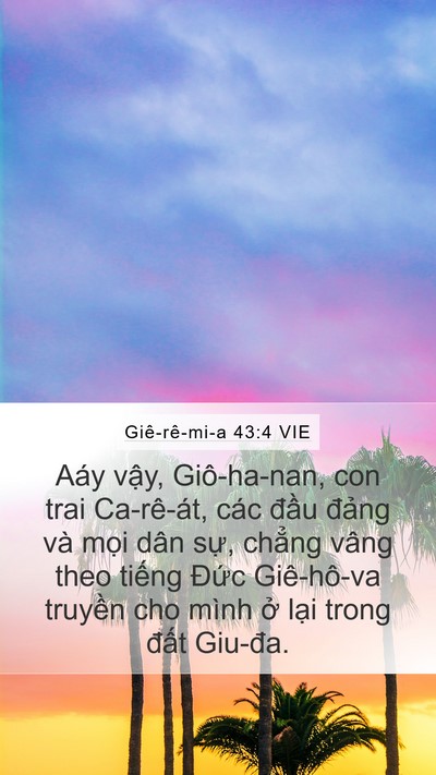 Giê-rê-mi-a 43:4 VIE Bible Verse Image