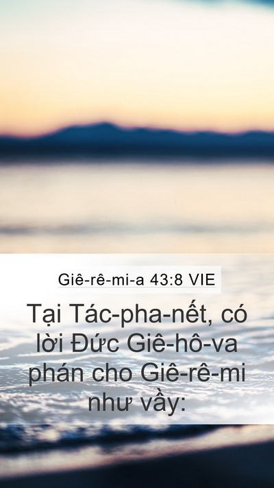 Giê-rê-mi-a 43:8 VIE Bible Verse Image