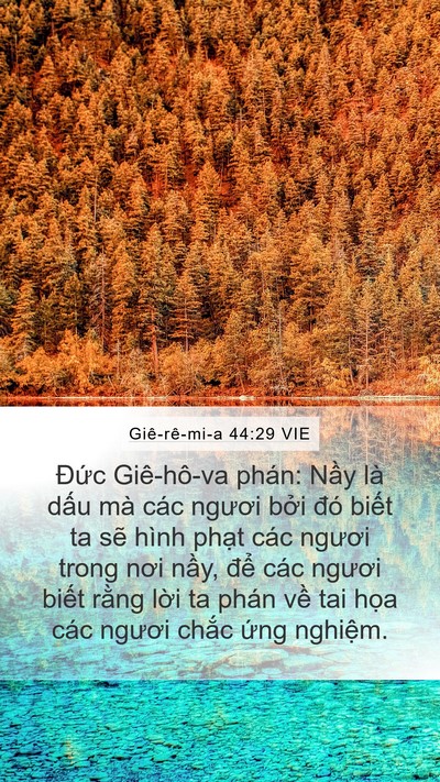 Giê-rê-mi-a 44:29 VIE Mobile Phone Wallpaper - Đức Giê-hô-va phán: Nầy là dấu mà - Mobile Bible Verse Wallpaper