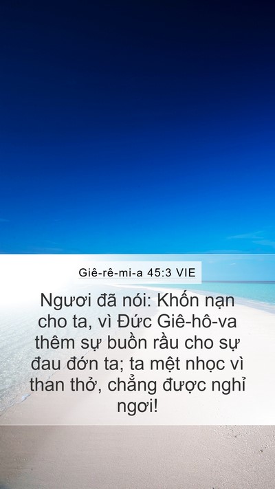 Giê-rê-mi-a 45:3 VIE Bible Verse Image