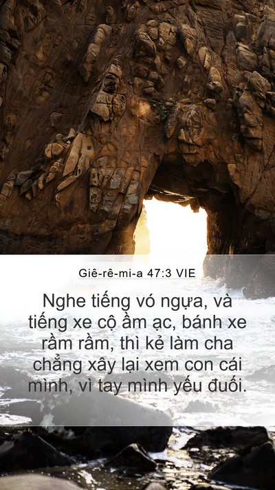 Giê-rê-mi-a 47:3 VIE Bible Verse Image