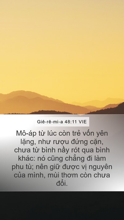 Giê-rê-mi-a 48:11 VIE Bible Verse Image