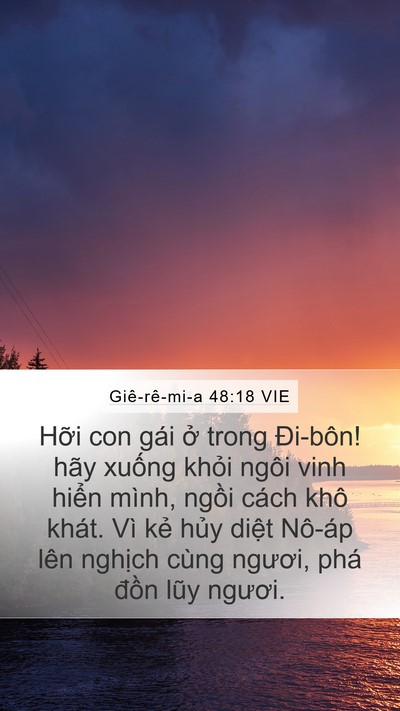 Giê-rê-mi-a 48:18 VIE Bible Verse Image