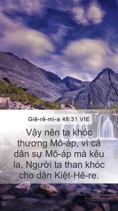 Giê-rê-mi-a 48:31 VIE Bible Verse Image