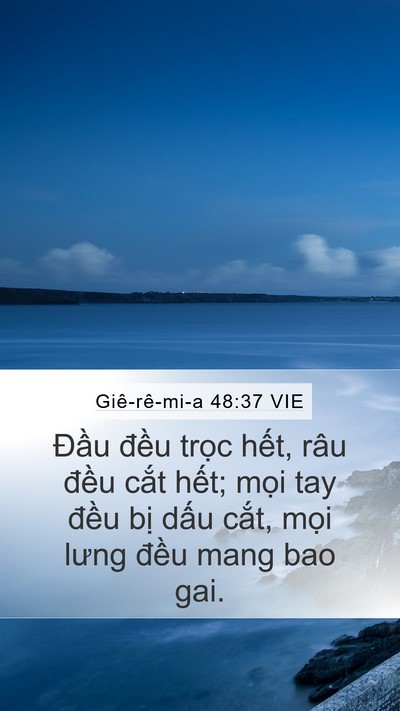 Giê-rê-mi-a 48:37 VIE Bible Verse Image
