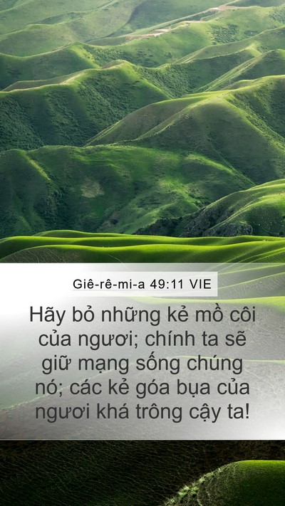 Giê-rê-mi-a 49:11 VIE Bible Verse Image