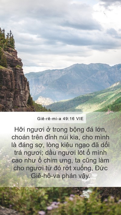 Giê-rê-mi-a 49:16 VIE Bible Verse Image