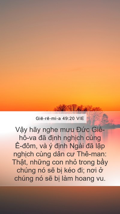 Giê-rê-mi-a 49:20 VIE Bible Verse Image