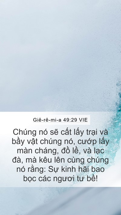 Giê-rê-mi-a 49:29 VIE Bible Verse Image