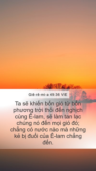 Giê-rê-mi-a 49:36 VIE Bible Verse Image