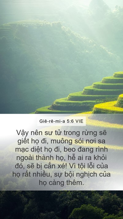 Giê-rê-mi-a 5:6 VIE Bible Verse Image