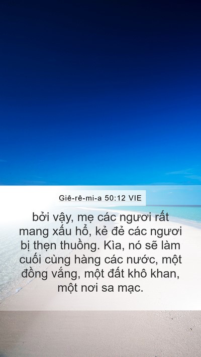 Giê-rê-mi-a 50:12 VIE Bible Verse Image