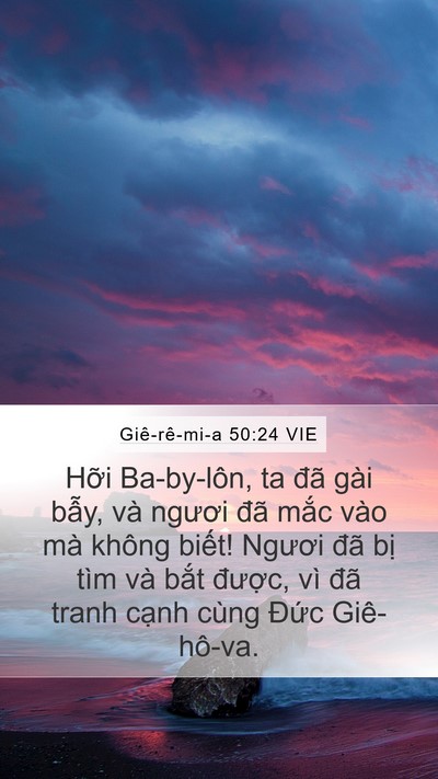 Giê-rê-mi-a 50:24 VIE Bible Verse Image