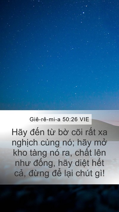 Giê-rê-mi-a 50:26 VIE Bible Verse Image