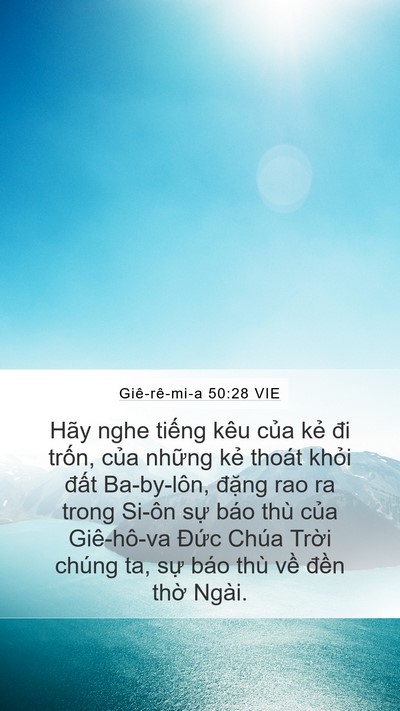 Giê-rê-mi-a 50:28 VIE Bible Verse Image