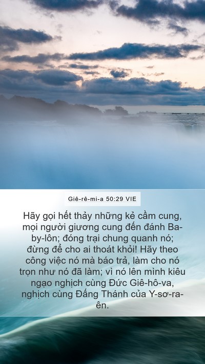 Giê-rê-mi-a 50:29 VIE Bible Verse Image
