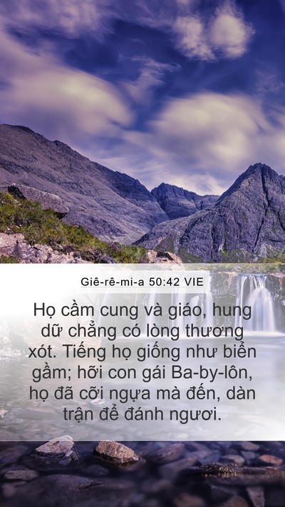 Giê-rê-mi-a 50:42 VIE Bible Verse Image