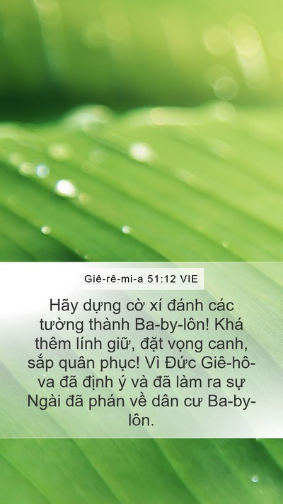 Giê-rê-mi-a 51:12 VIE Bible Verse Image