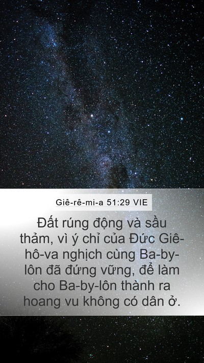 Giê-rê-mi-a 51:29 VIE Bible Verse Image