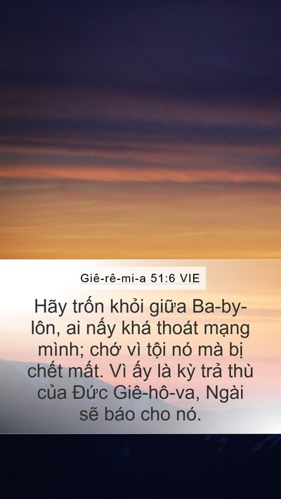 Giê-rê-mi-a 51:6 VIE Bible Verse Image