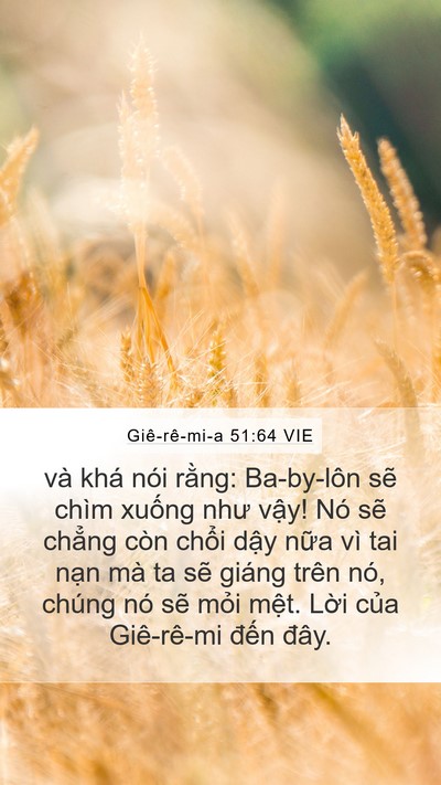 Giê-rê-mi-a 51:64 VIE Bible Verse Image