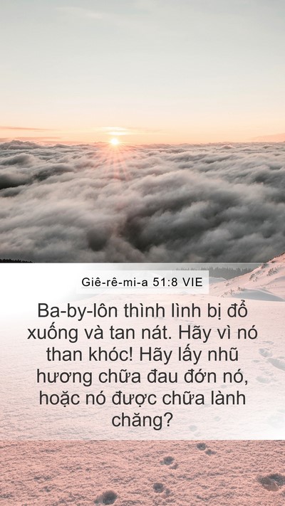 Giê-rê-mi-a 51:8 VIE Bible Verse Image