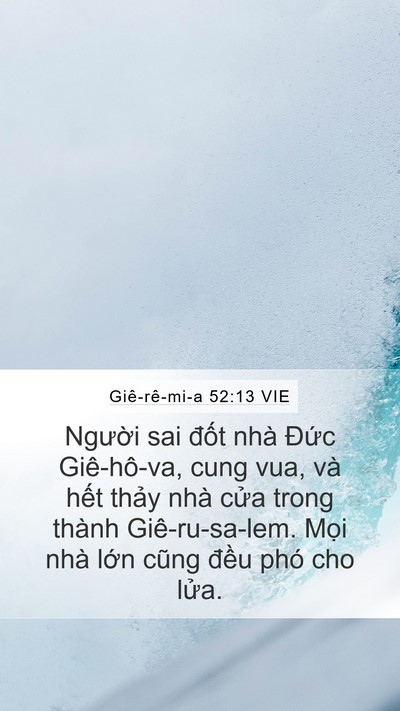 Giê-rê-mi-a 52:13 VIE Bible Verse Image