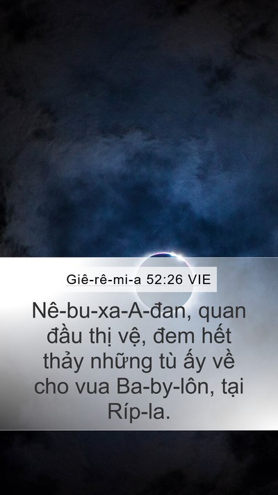 Giê-rê-mi-a 52:26 VIE Bible Verse Image