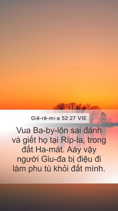 Giê-rê-mi-a 52:27 VIE Bible Verse Image