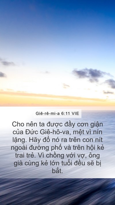 Giê-rê-mi-a 6:11 VIE Bible Verse Image