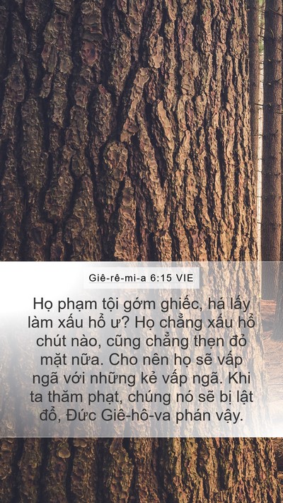Giê-rê-mi-a 6:15 VIE Bible Verse Image